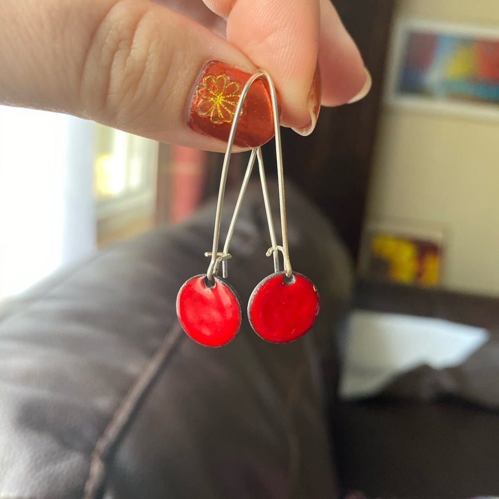 Enamel earrings